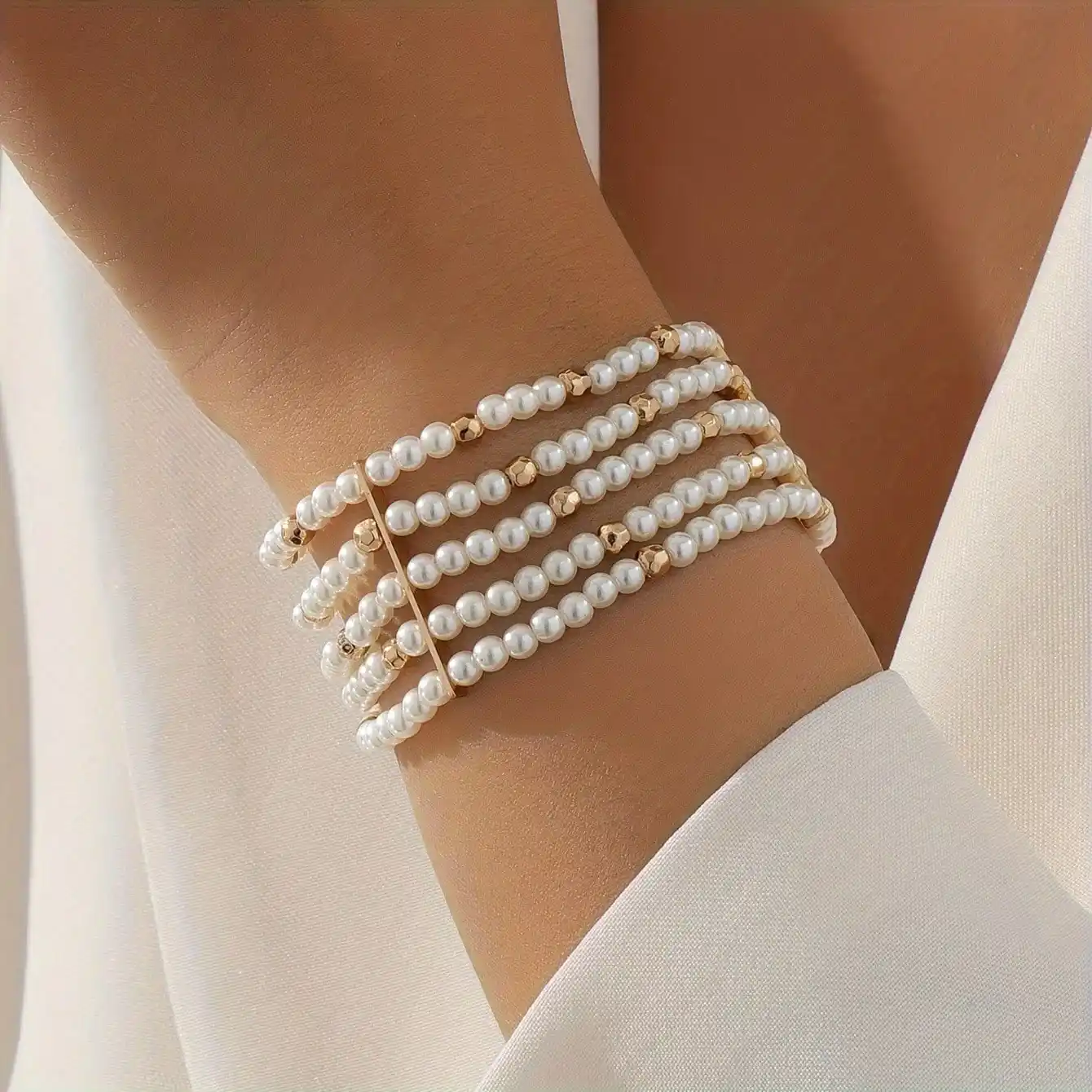Brazalete lluvia de plata